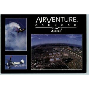 Vintage Postcard Unposted Oshkosh, Wisconsin Air Venture Oshkosh EAA unposted